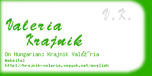 valeria krajnik business card